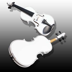 雅诗乐器--适合初学者练习使用的小提琴 白色小提琴 配学习软件