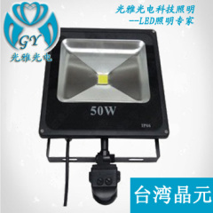 LED户外人体感应投光灯广告投射灯10W20W30W50W泛光走廊广场灯