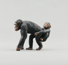 双12德国Ravensburger散货 野生动物玩具模型 非洲猩猩模母子装