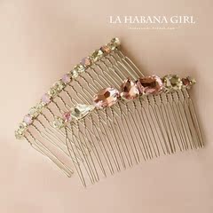 La habana girl♥哈瓦那♥独立设计 手工水晶 发梳
