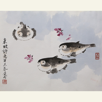 e9130邱受成作品--东坡诗意