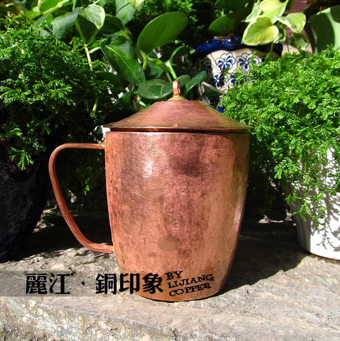 丽江铜印象纯铜手工紫铜杯丽江铜印象结实耐用传统款水杯茶杯