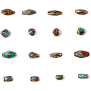 Nepal retro handmade copper beads DIY bead hand chain Bracelet Pendant accessories beads every other bead accessories