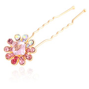 Baojing hair female hair ornament hairpin u-shaped hairpin inlaid diamond pin hairpin fork flower jewelry