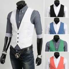 男士商务纯色马甲Men Suit Dress Vests Business Vest Waistcoat