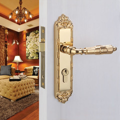 卡迪龙欧式全铜门锁  欧式室内门锁金色 大门锁具房门锁