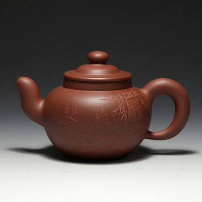 大师毛国强高徒 工艺师卢伟㊣疾风 底槽清340cc 紫砂壶 名家 正品