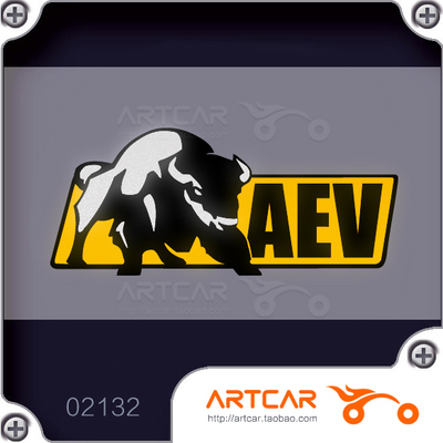 汽车贴纸 021 32 野牛标 aev 重型越野 改装 车贴