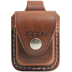 原装正品ZIPPO打火机配件专用真皮皮套棕色黑色专柜正版代购