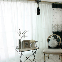 新品上市千梭威尼斯条纹简约现代韩式米白色窗纱客厅卧室阳台定制