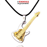 Package mail smiling stylish guitar pendant necklace new men''s Korean collar accessories jewelry pendants ornaments