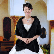 Honey made in wool capes, long black wool shawls, Bridal shawl PJ08-