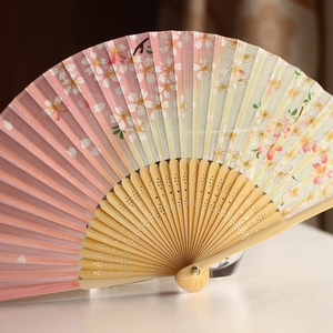 扇子樱花日本和风图片