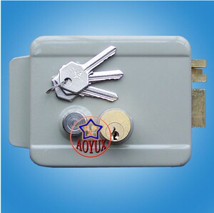 佛山奥宇星家庭单位小区自建房门锁 防撬右正双头喷粉舌钩电控锁