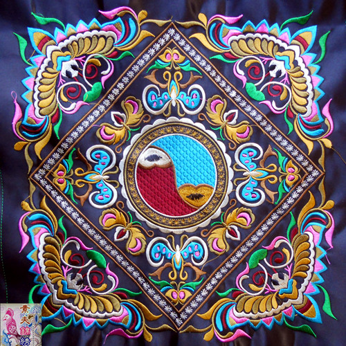 民族风苗绣绣花刺绣家居饰品出国留学礼品机绣绣片