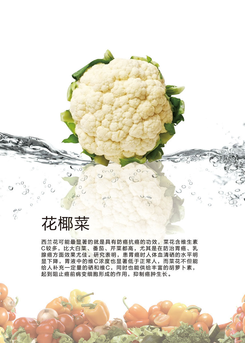 设计海报印制展板素材食堂文化花椰菜写真