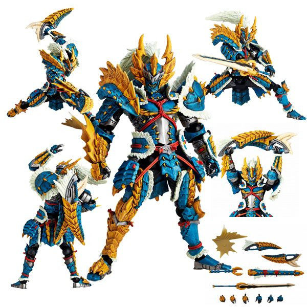 cc手办坊海洋堂山口怪物猎人mh剑士雷狼龙装手办