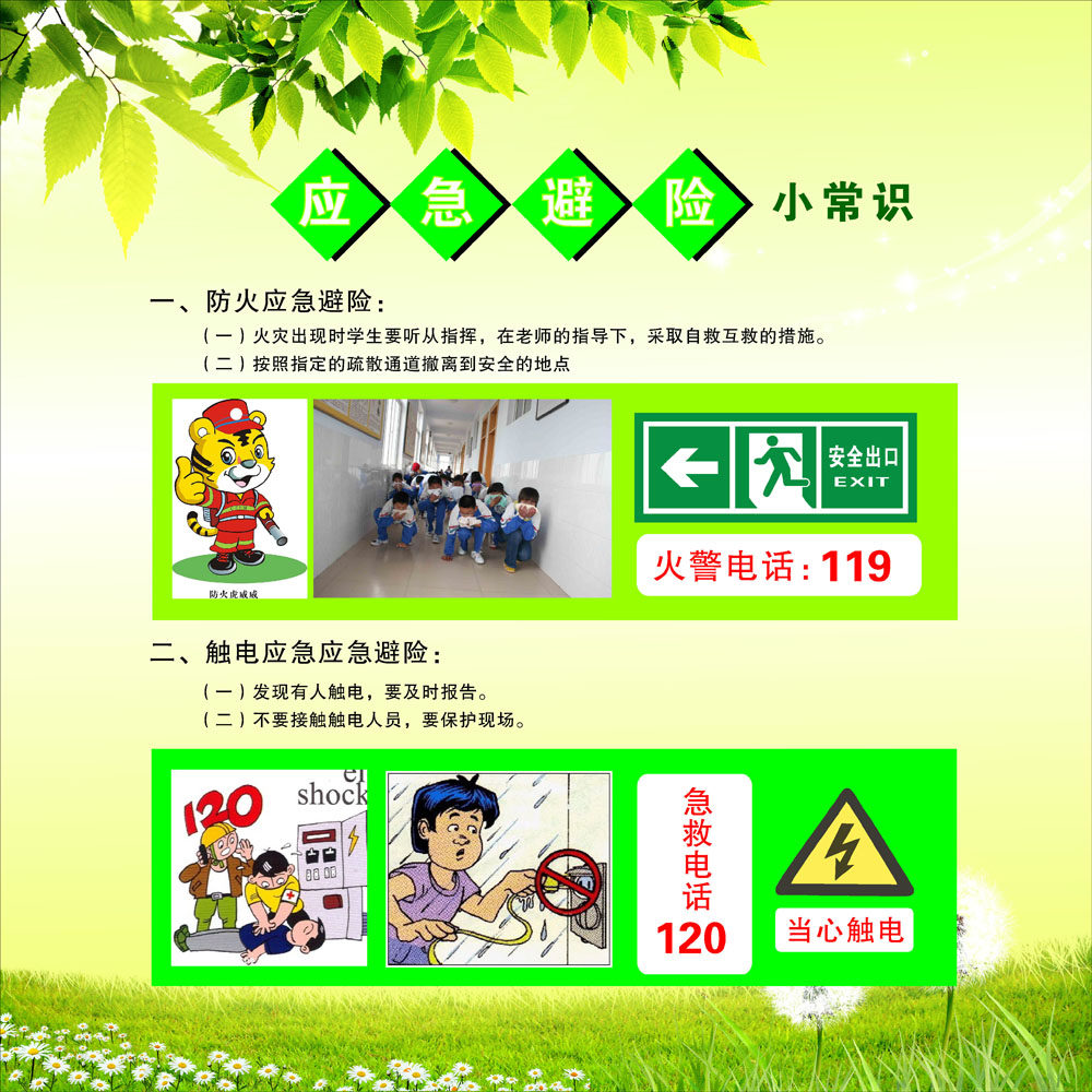 海报印制展板贴纸挂图图画写真喷绘应急避险写真