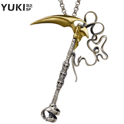YUKI Thai silver jewelry 925 Silver men''s silver necklace pendant skull of death between hipster and cool silver jewelry