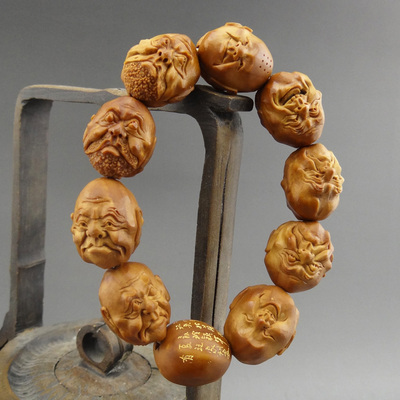 核雕名家夏禹作品《十八罗汉》