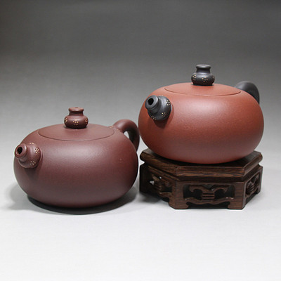 大师季益顺高徒国工张爱华《宝葫芦》对壶360cc