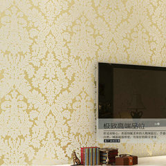 无纺布3D立体浮雕植绒加厚墙纸 客厅 卧室 电视背景墙满铺壁纸