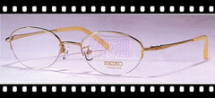 日本SEIKO精工专柜正品纯钛半框镜架经典超值女款近视眼镜框H2038