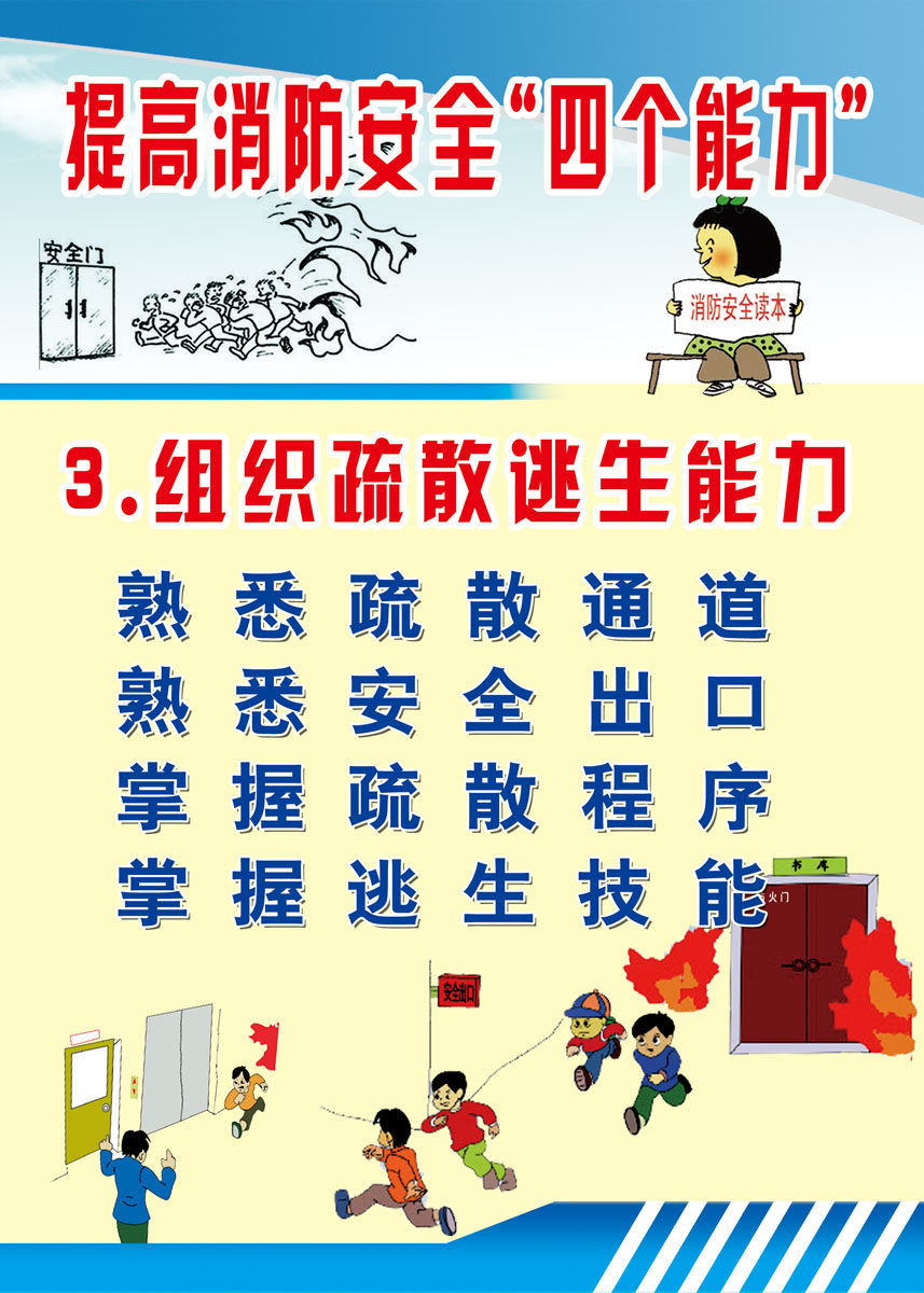 海报印制设计展板素材组织疏散逃生能力定制写真