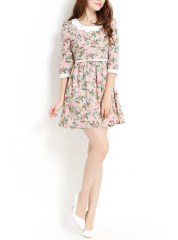 Vivian love ~ sweet white doll Shoppe brand led off two nude pieces in an umbrella sleeve dress