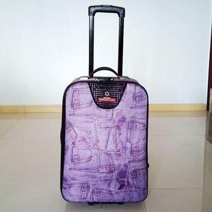 gucci紫色牛仔 拉桿箱 22寸紫色牛仔花紋拉桿旅行箱 行李箱密碼箱特價促銷大容量 gucci紫色牛仔