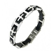 Cross wing fashion titanium steel men bracelet silicone heaven personality men bracelet Korean fashion