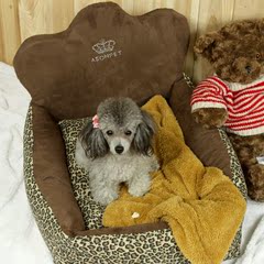 ASONPET宠物用品中小型犬沙发式狗床狗窝狗用品配可拆洗棉垫帆布