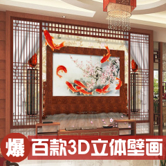 简约现代客厅玄关无纺布墙纸壁布3D电视墙壁纸风水画【黄金满地】