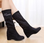 Increased tide within the 2015 winter boots stretch velvet booties women's boots high heel boots Martin women over more than two fashion wear