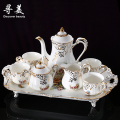 咖啡杯欧式茶具英式下午茶包邮创意奢华陶瓷咖啡具套装托盘茶杯