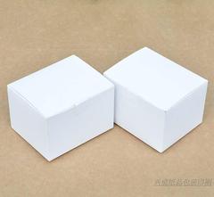 通用空白卡纸盒单层白卡纸盒白卡纸扣底盒化妆品包装盒白盒子定做