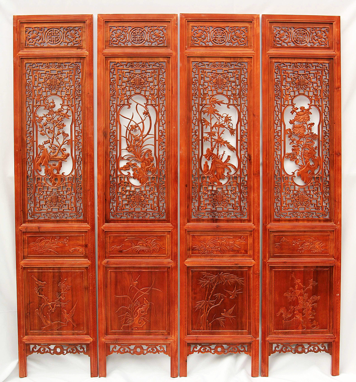 东阳木雕屏风隔断折屏客厅卧室玄关中