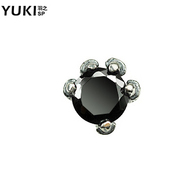 YUKI jewelry eye fungus nails Korea men''s 925 sterling silver men''s jewelry-Thai Silver Dragon claw single tide men''s black diamond