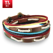 Wing new men bracelet Korean fashion leather bracelet leather strap multilayer winding vintage bracelet bracelets men