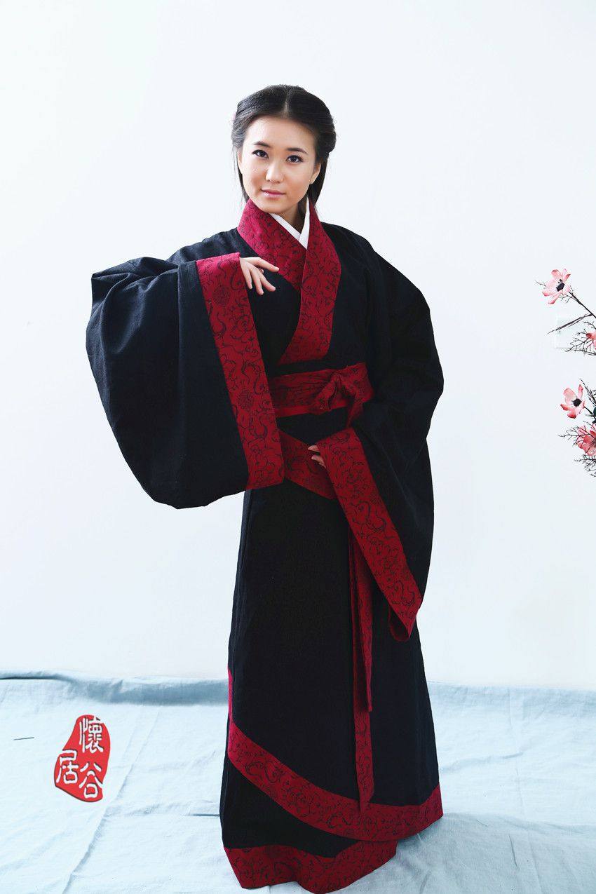 怀谷居汉双绕短曲女款款曲传统礼服中国国风汉服定制