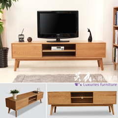 日式 纯实木电视柜茶几 柜子组合 白橡木家具 客厅 现代 简约特价