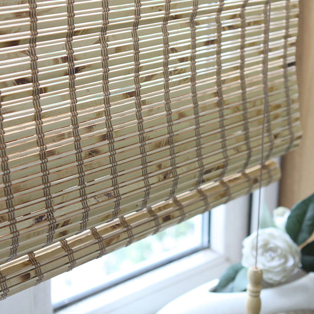 居贝 定做品质竹卷帘 竹帘 罗马帘门帘 隔断阳台竹窗帘青竹编竹制