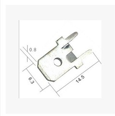 6.3平头定位线路板插片 PCB焊板插片 汽车接插件