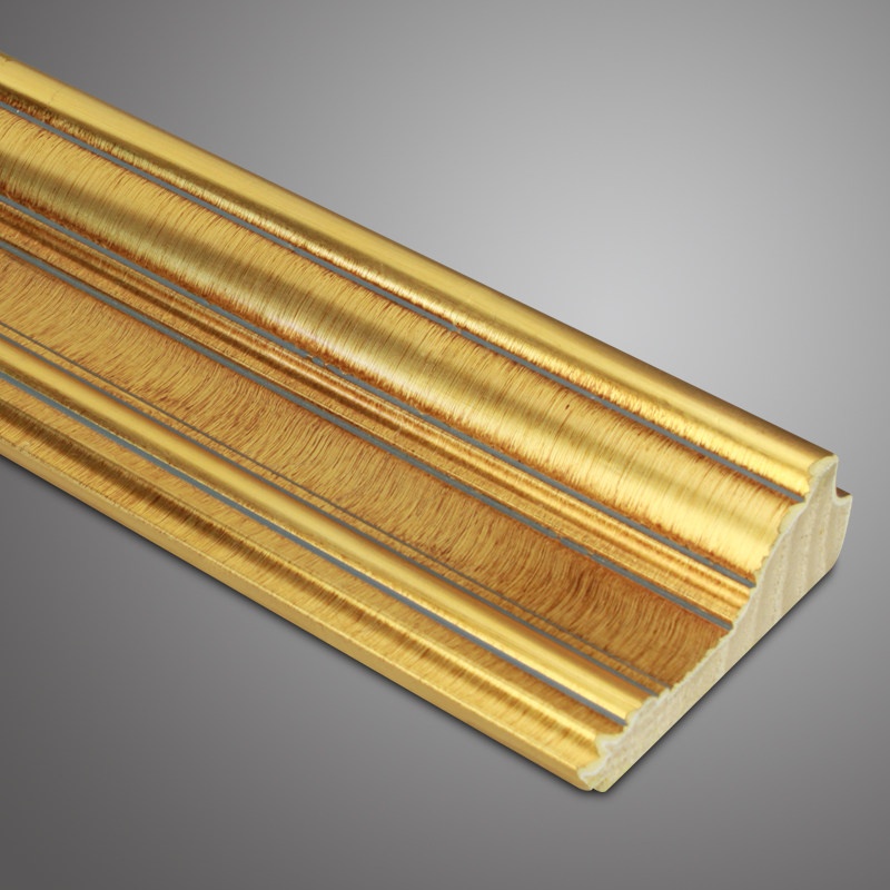 王斌相框10-15cm金色框条木线线条金银箔普线裱框相框线条