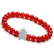 Seven treasure tree natural 5 grade agate bracelets Silver Jewelry Sterling Silver bead bracelets hand transfer beads multi-