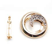 Smiling Korean spray brooch Crystal rhinestone women high corsage pin clasp Korea jewelry 82121