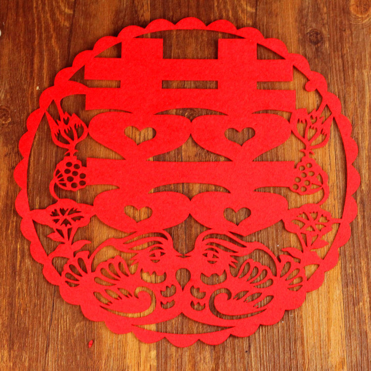 结婚喜字婚房布置装饰绒布喜创意镂空床头喜压床喜大喜字无纺布厚|ruв категории фестиваль товаров/подарок, характер/порез/наклейка - от Buy2taobao.com для оказания профессиональной услуги покупки агента Taobao