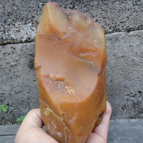 332624【达摩禅玉】冰油种天然黄龙玉精品摆件——自在观音