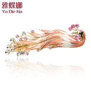 Ya na Phoenix hair clip hairpin rhinestone cross Crystal clip Korean hair accessories Q0115