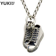 YUKI Thai silver necklace 925 Silver jewelry men Silver City boy Korean fashion casual shoes pendant ornaments